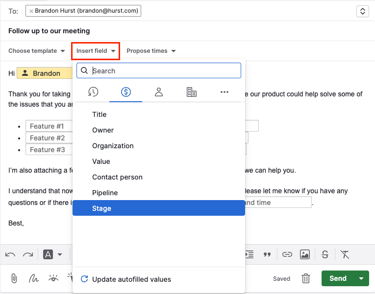 Email templates Knowledge Base Pipedrive
